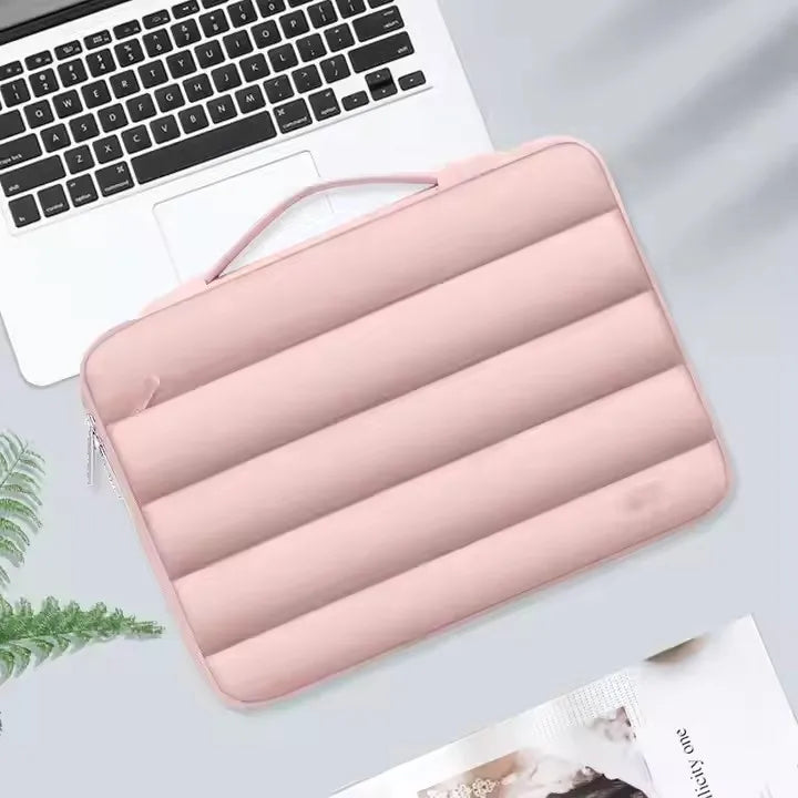 JMT-422602 Quilted Laptop Sleeve for 13-15 Inch Devices - Waterproof Portable Carrying Case