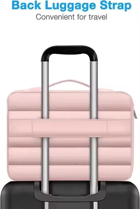 JMT-422602 Quilted Laptop Sleeve for 13-15 Inch Devices - Waterproof Portable Carrying Case