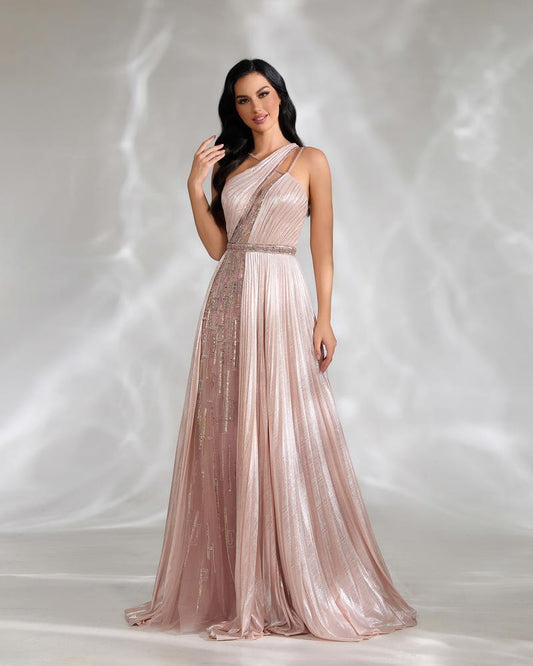 JMT-422858 Soft Pink Elegant Women's Dress SH0143