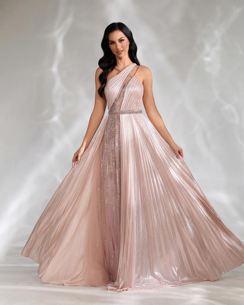 JMT-422858 Soft Pink Elegant Women's Dress SH0143