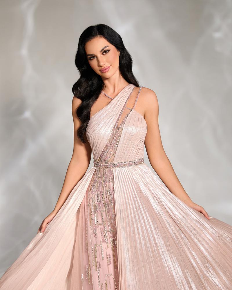 JMT-422858 Soft Pink Elegant Women's Dress SH0143