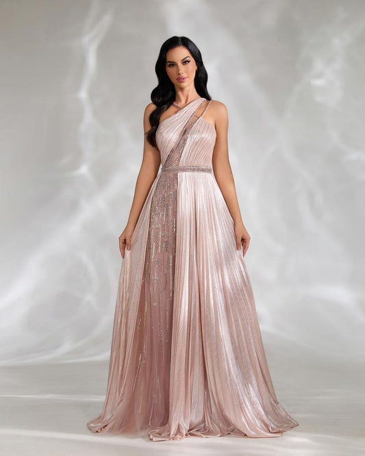 JMT-422858 Soft Pink Elegant Women's Dress SH0143