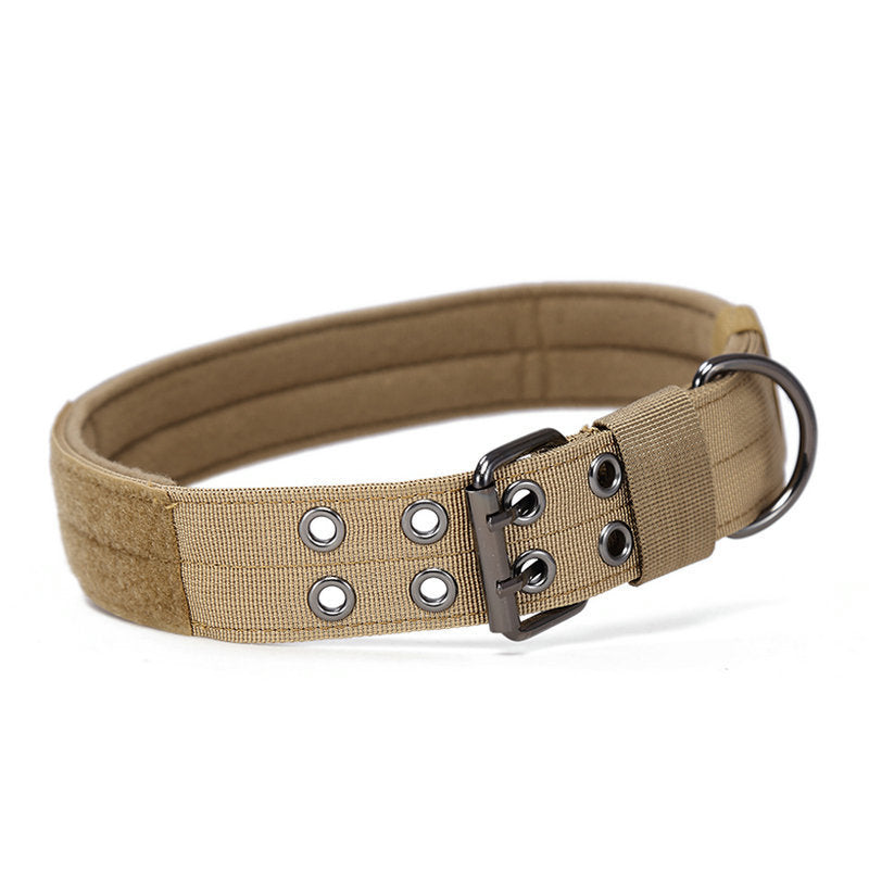 JMT-423434 Durable Nylon Dog Collar for Medium and Large Breeds - 1.5 Inch Double-Layer with Plastic Buckle