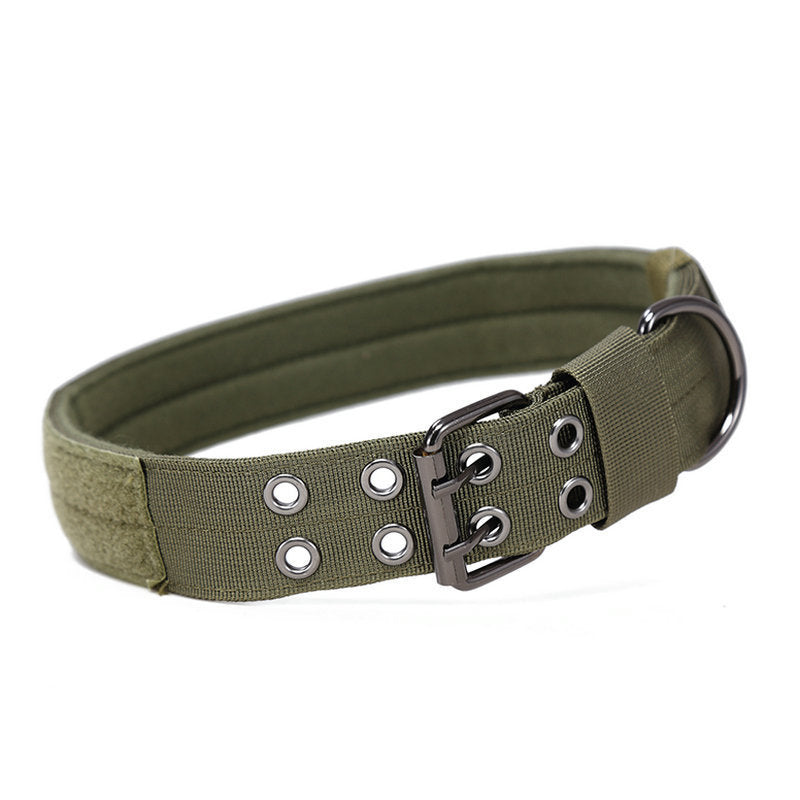 JMT-423434 Durable Nylon Dog Collar for Medium and Large Breeds - 1.5 Inch Double-Layer with Plastic Buckle