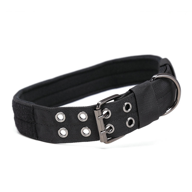 JMT-423434 Durable Nylon Dog Collar for Medium and Large Breeds - 1.5 Inch Double-Layer with Plastic Buckle