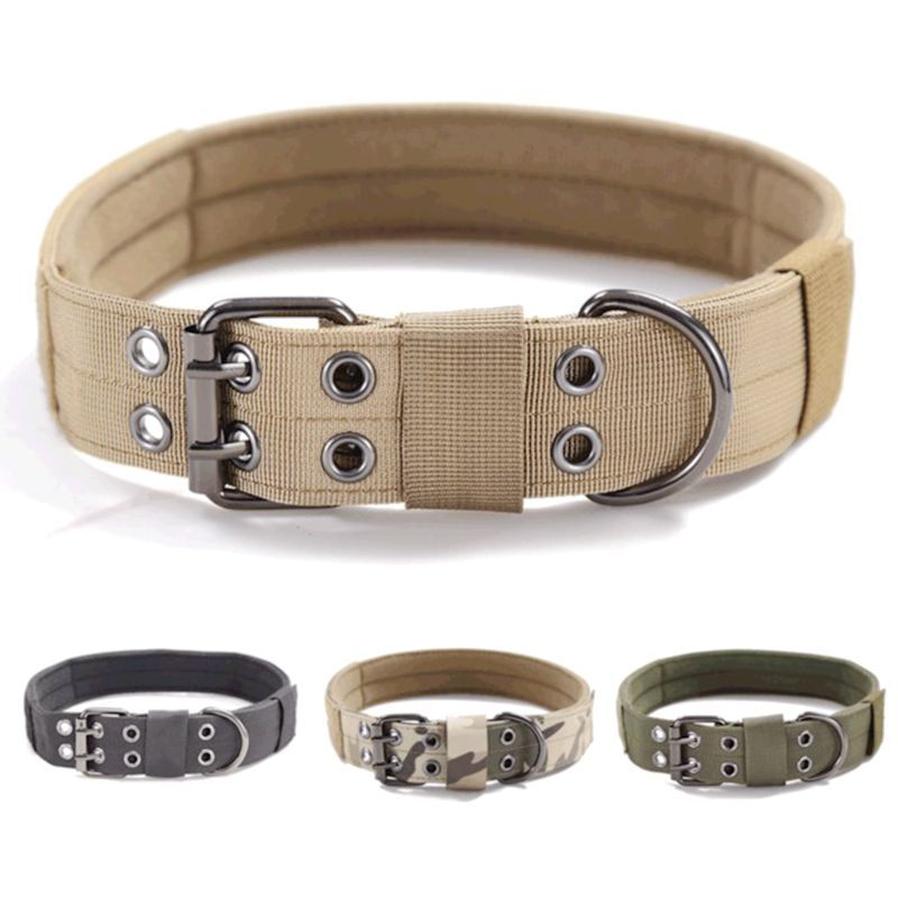 JMT-423434 Durable Nylon Dog Collar for Medium and Large Breeds - 1.5 Inch Double-Layer with Plastic Buckle