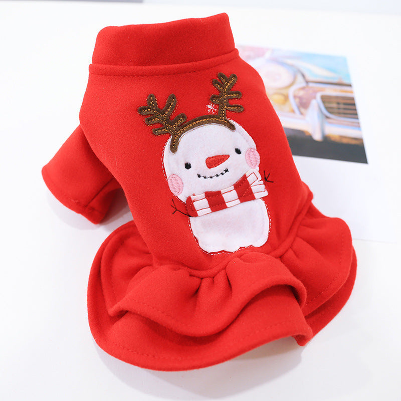 JMT-423690 Christmas Cotton Dog Clothes for Festive Cheer