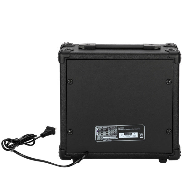JMT-423946 20W Electric Bass Amplifier with Headphone and Auxiliary Inputs - Compact and Portable Design in Black