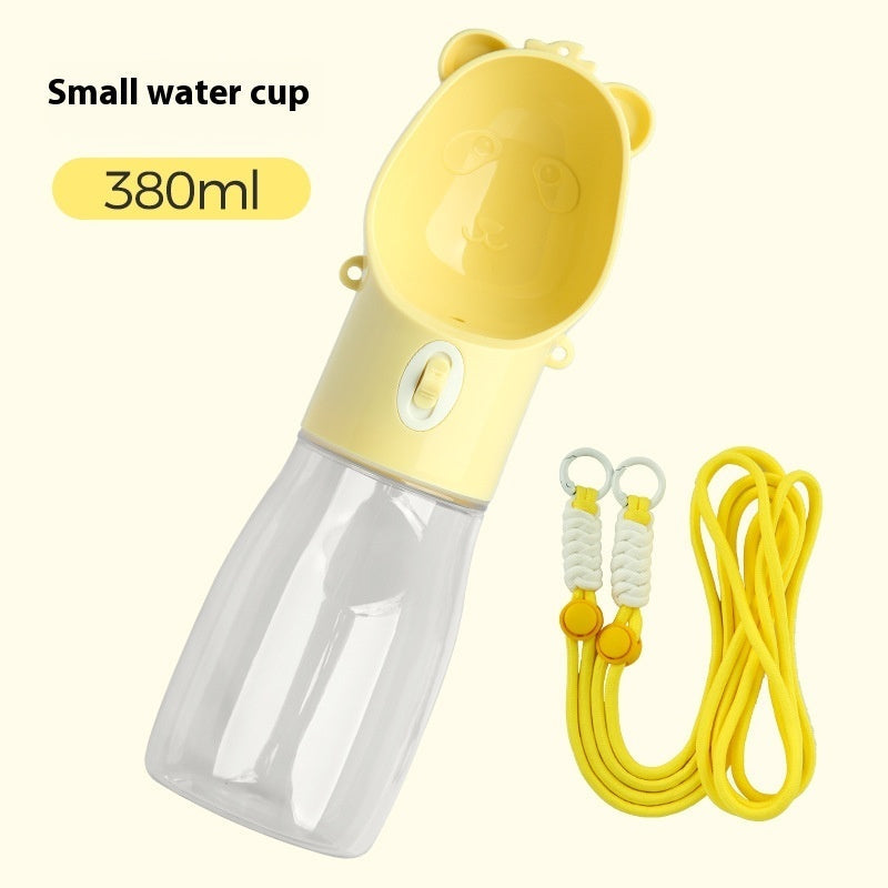 JMT-423946 Portable Dog Water Bottle with Food Compartment for All Sizes - Leak-Proof Design for Outdoor Hydration and Feeding