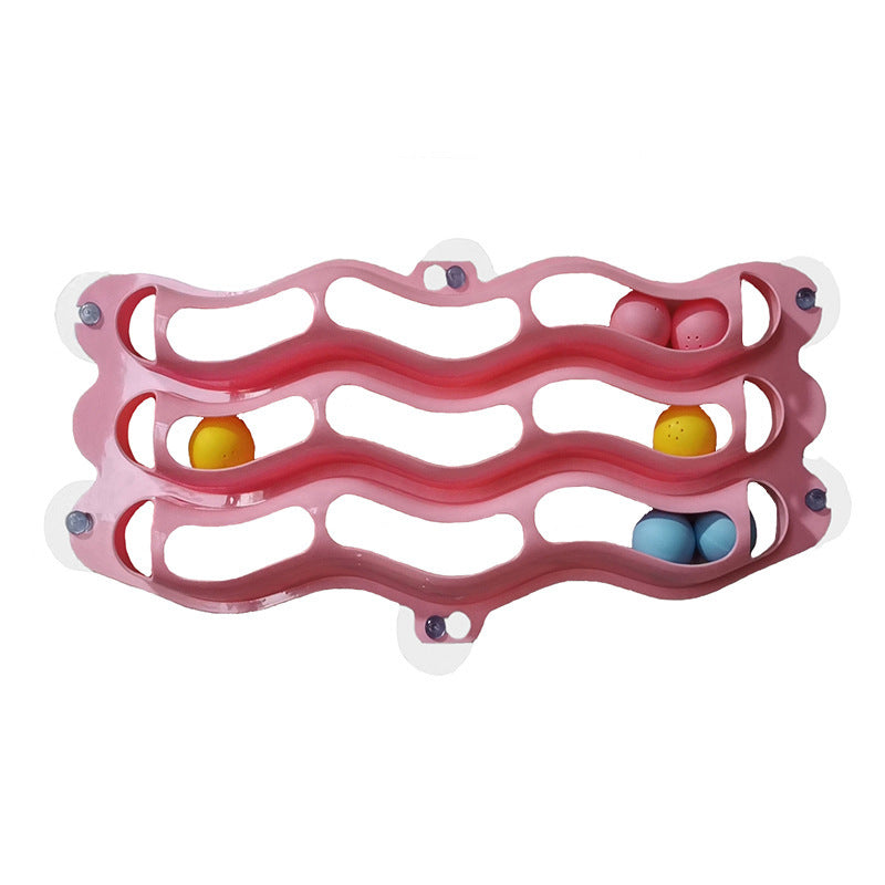 JMT-424074 Cat Window Sill Track Toy with Suction Cups - Removable ABS Design for Interactive Play