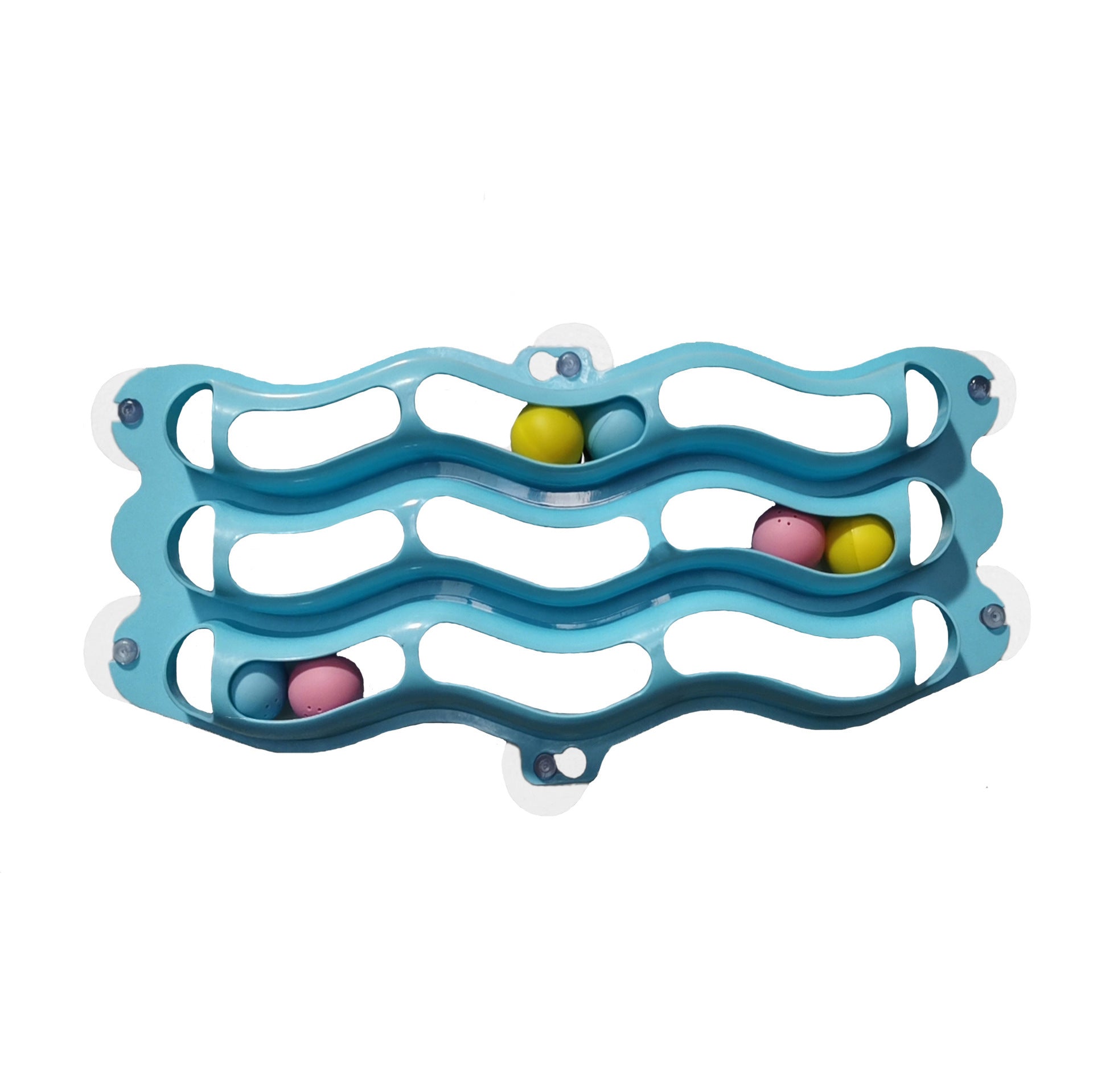 JMT-424074 Cat Window Sill Track Toy with Suction Cups - Removable ABS Design for Interactive Play