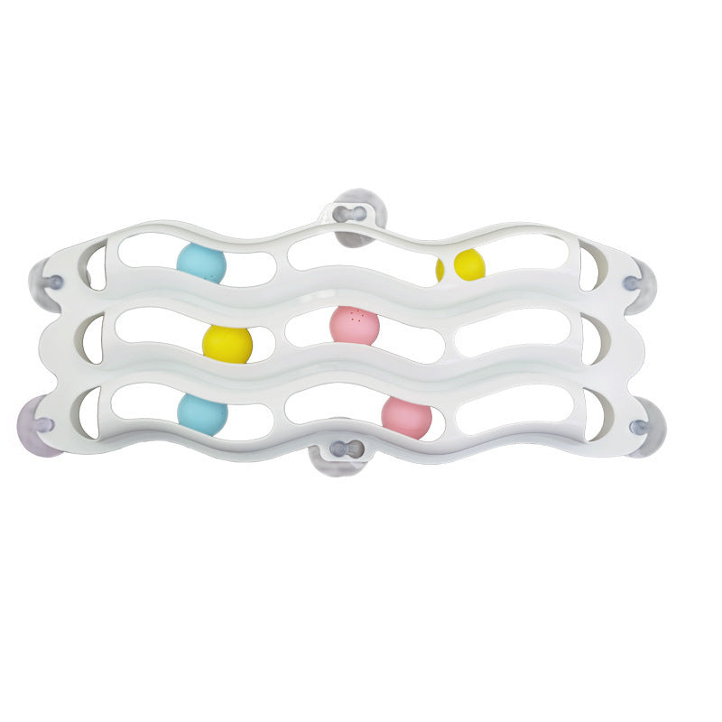 JMT-424074 Cat Window Sill Track Toy with Suction Cups - Removable ABS Design for Interactive Play