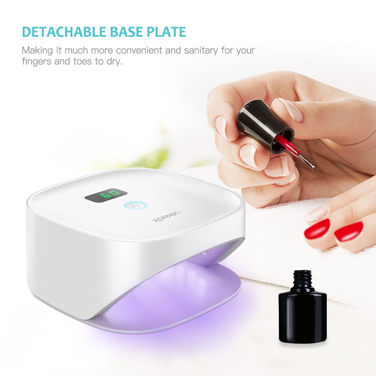 JMT-424074 Wireless Nail Phototherapy Machine with 6000mAh Battery and Dual Light Source