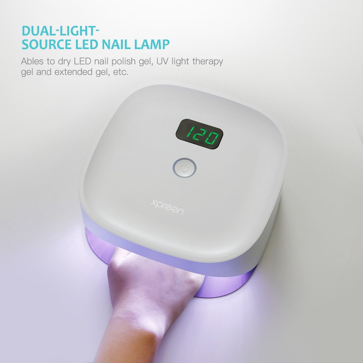 JMT-424074 Wireless Nail Phototherapy Machine with 6000mAh Battery and Dual Light Source