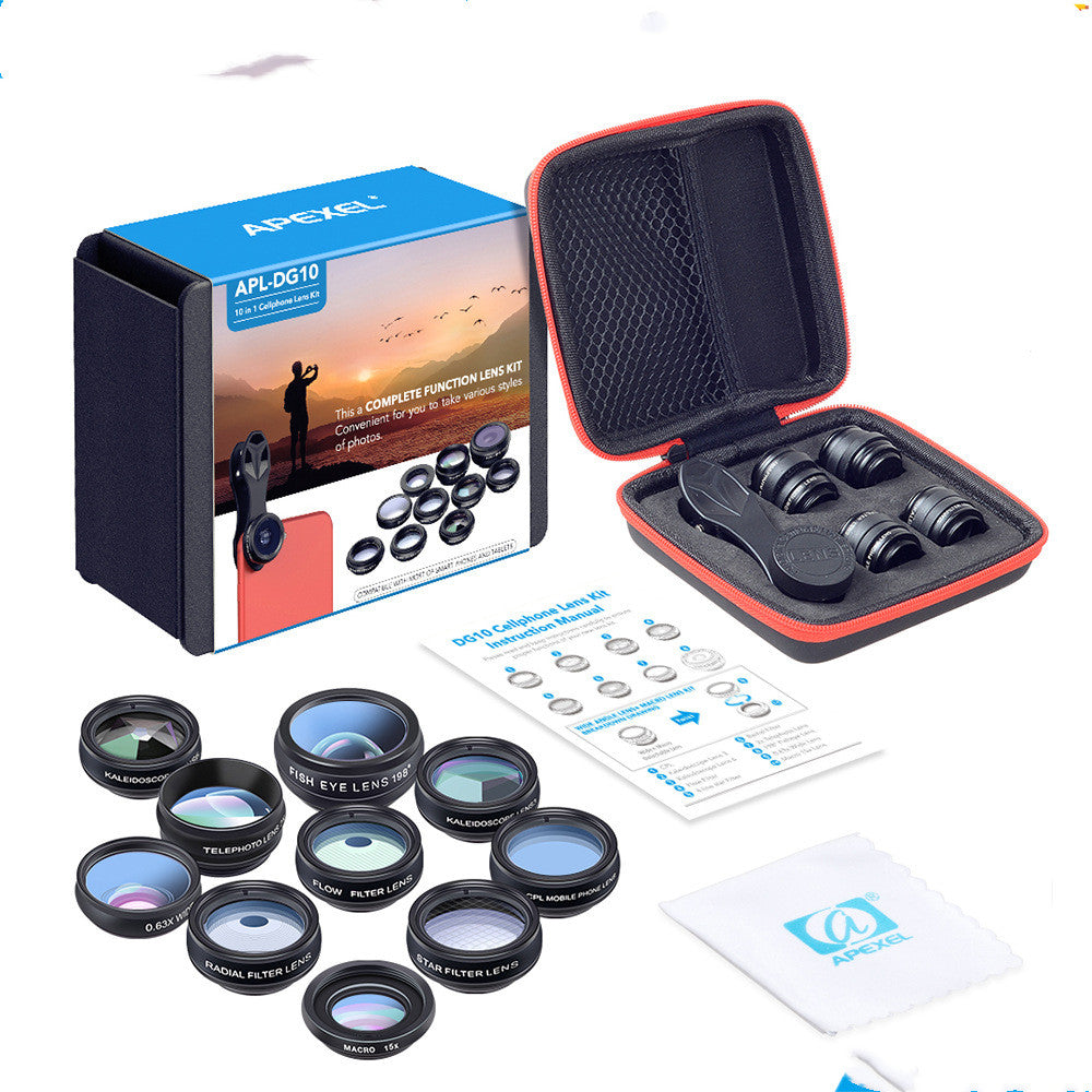 JMT-424842 Universal 10-in-1 Polarization Cell Phone Lens Set for Enhanced Photography