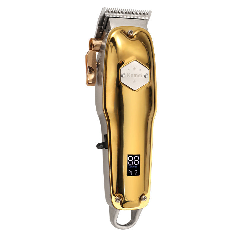 JMT-424906 Stainless Steel Electric Hair Clipper with USB Charging, 2200mAh Battery, Fine Adjustment Options, and Multiple Combs