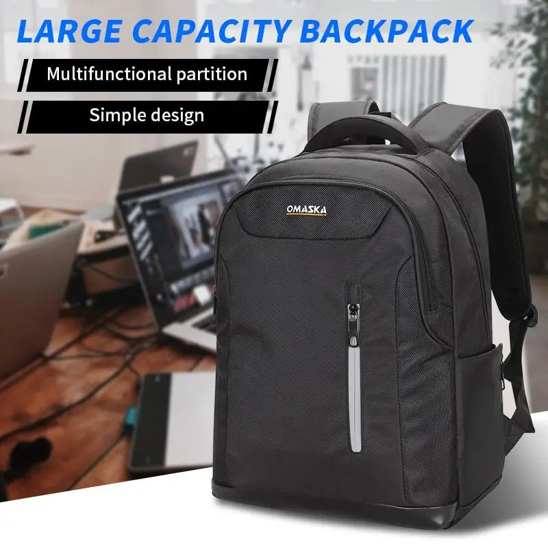 JMT-425098 Spacious 17-Inch Polyester Laptop Backpack for Men and Students