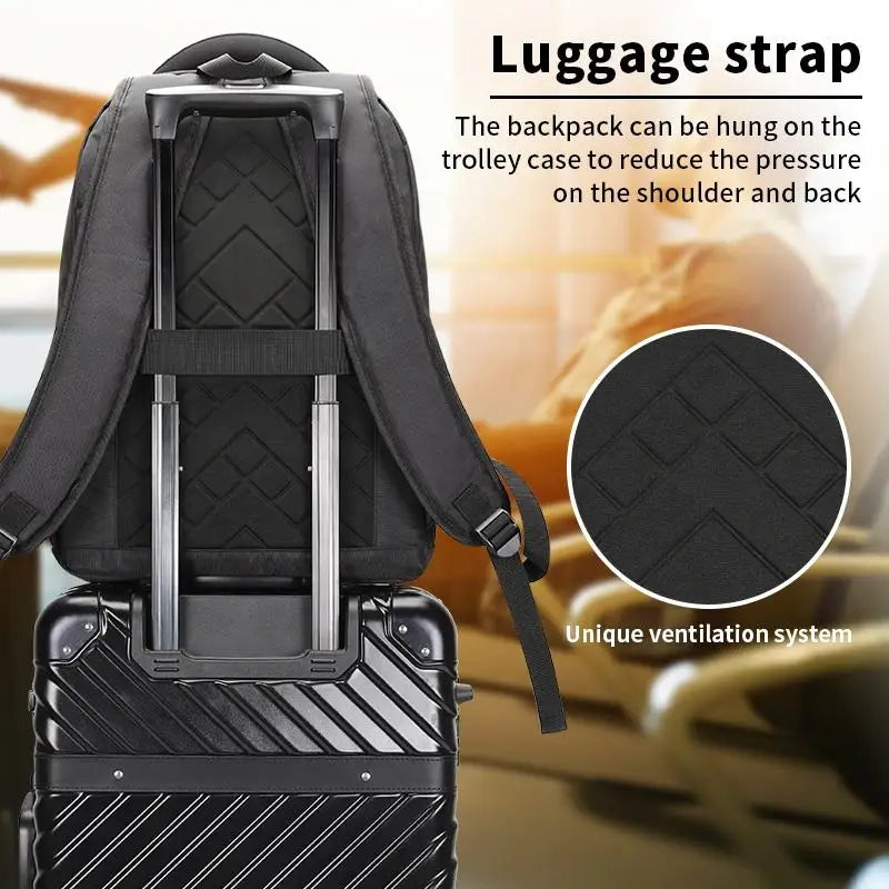 JMT-425098 Spacious 17-Inch Polyester Laptop Backpack for Men and Students
