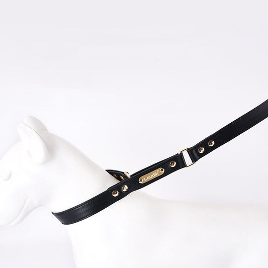 JMT-425418 One-Piece PU Leather Explosion-Proof Dog Leash - Stylish & Durable Design