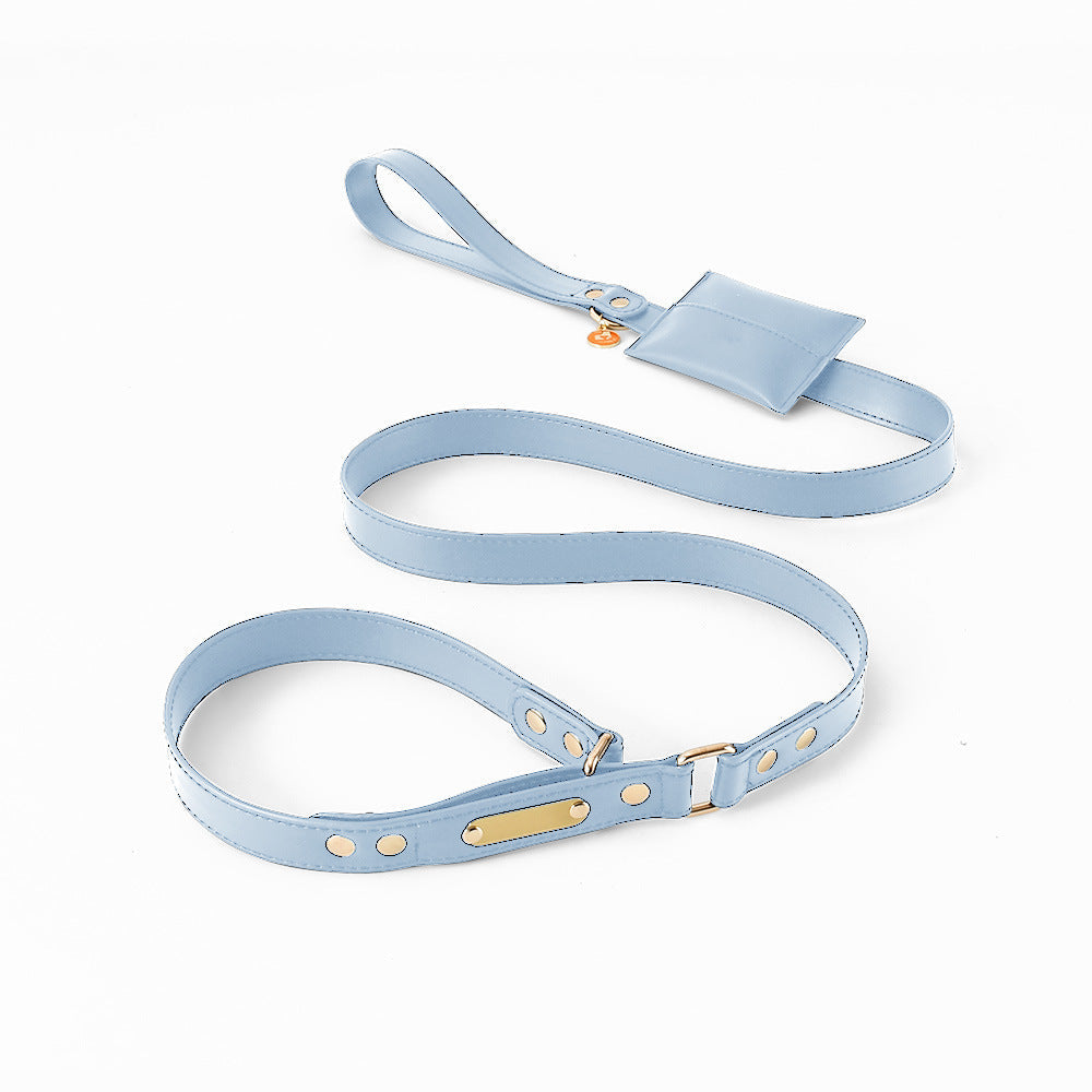 JMT-425418 One-Piece PU Leather Explosion-Proof Dog Leash - Stylish & Durable Design