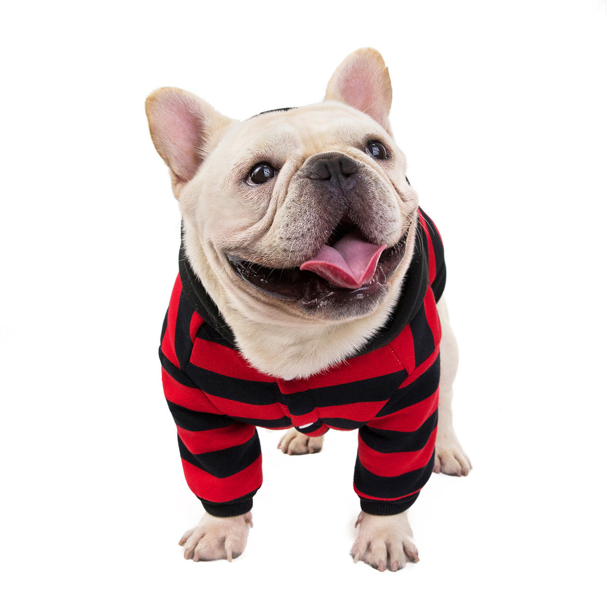 JMT-425546 Classic Striped Cotton Pet Coat for Autumn and Winter - Available in Multiple Sizes