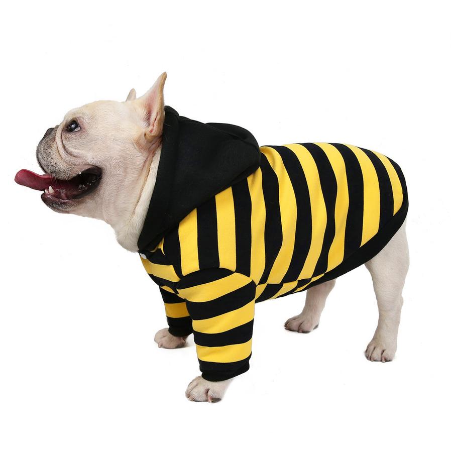 JMT-425546 Classic Striped Cotton Pet Coat for Autumn and Winter - Available in Multiple Sizes