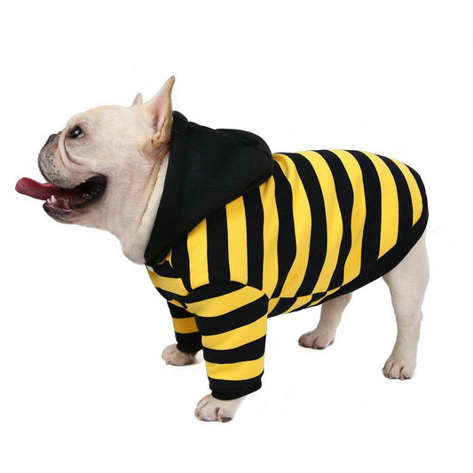 JMT-425546 Classic Striped Cotton Pet Coat for Autumn and Winter - Available in Multiple Sizes