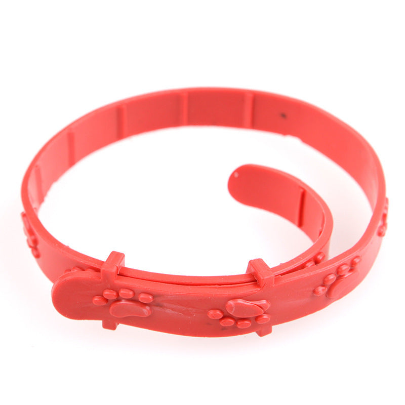 JMT-425738 Deworming and Flea Control Leather Collar for Dogs - Monochrome Design, 33cm Length