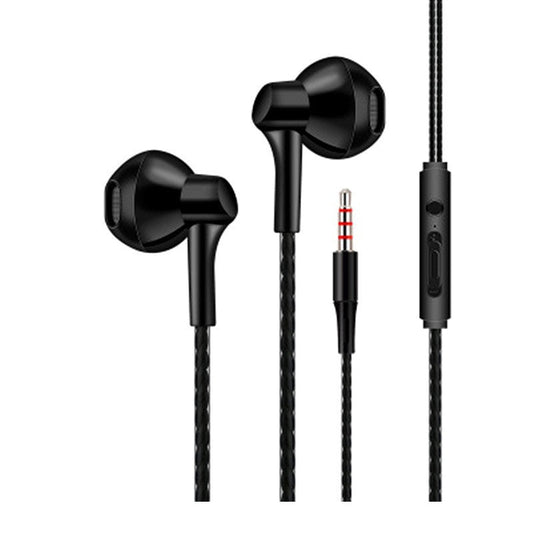 JMT-425738 Universal In-Ear Headphones with Metal Design and 3.5mm Straight Plug for Sports Use