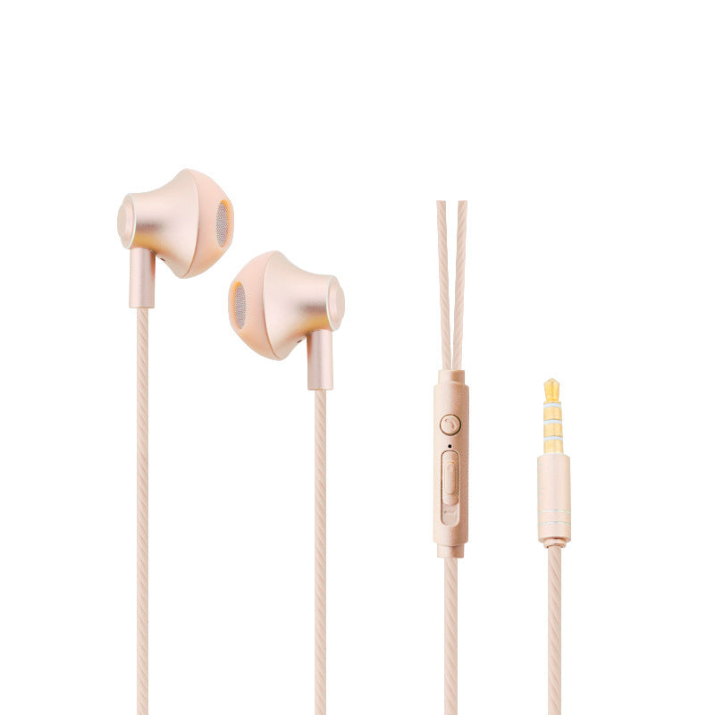JMT-425738 Universal In-Ear Headphones with Metal Design and 3.5mm Straight Plug for Sports Use