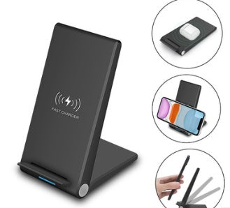 JMT-425930 Folding Vertical Wireless Charging Stand for Mobile Phones with Type-C Input