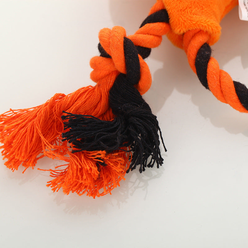 JMT-426058 Halloween-Themed Dog Toy: Durable Cotton Rope Knot with Vocal Training Features