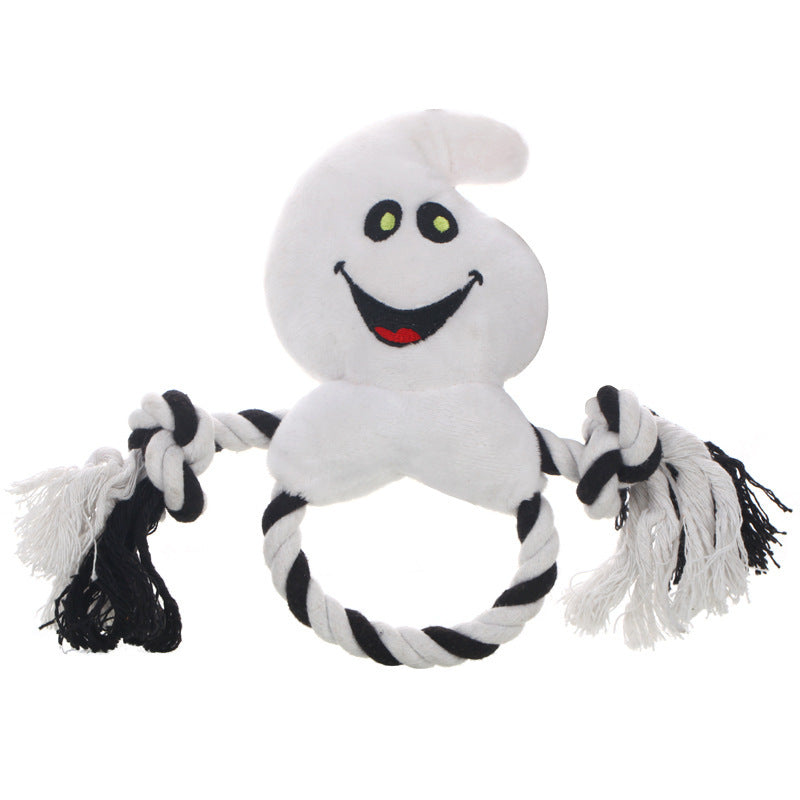 JMT-426058 Halloween-Themed Dog Toy: Durable Cotton Rope Knot with Vocal Training Features
