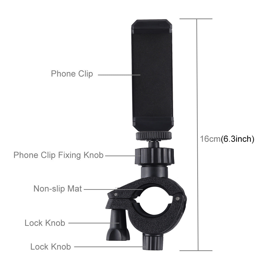 JMT-426250 Mobile Phone Live Support Ring Light with Adjustable Holder in Black