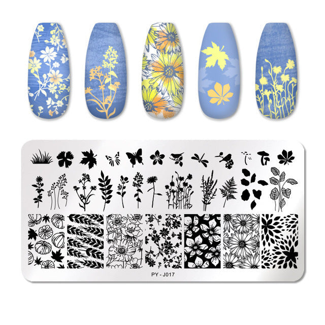 JMT-426378 Manicure Stainless Steel Nail Art Printing Plate with Transfer Technique