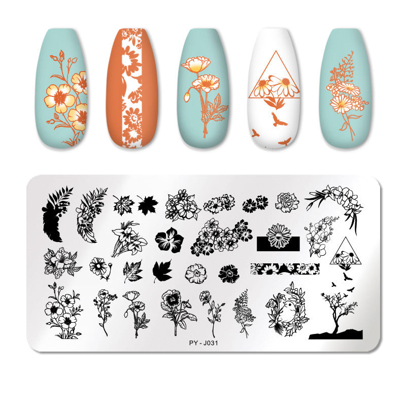JMT-426378 Manicure Stainless Steel Nail Art Printing Plate with Transfer Technique