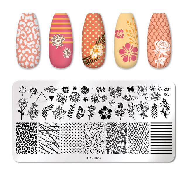 JMT-426378 Manicure Stainless Steel Nail Art Printing Plate with Transfer Technique