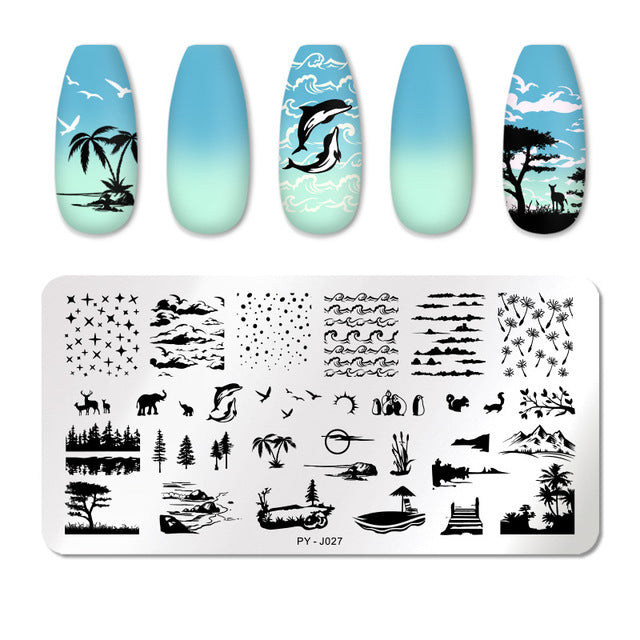 JMT-426378 Manicure Stainless Steel Nail Art Printing Plate with Transfer Technique