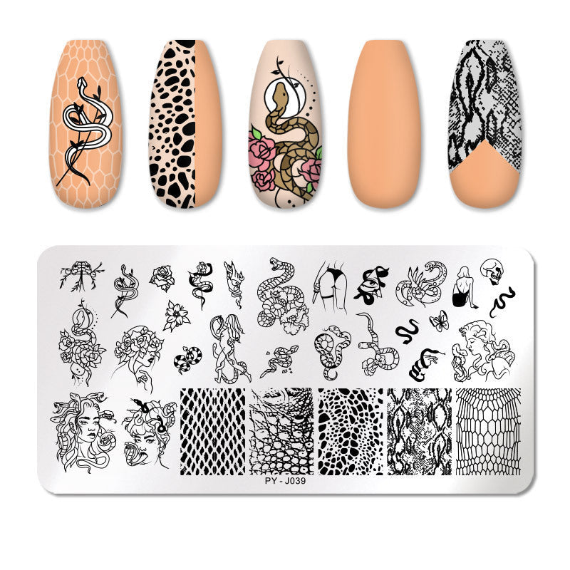 JMT-426378 Manicure Stainless Steel Nail Art Printing Plate with Transfer Technique
