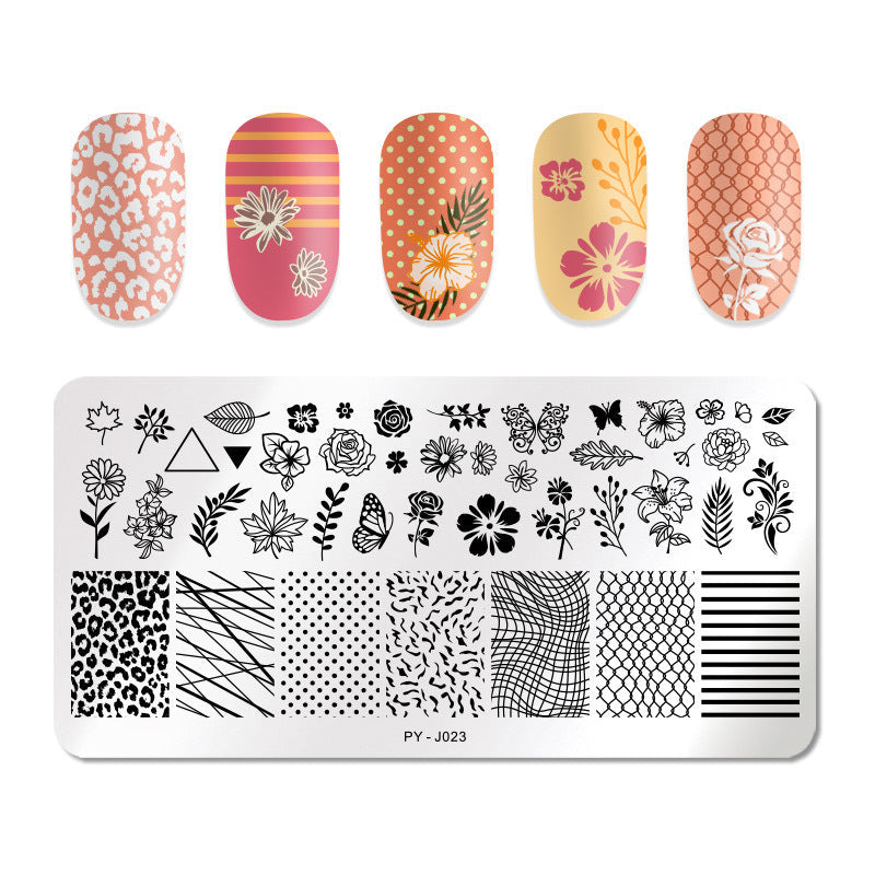 JMT-426378 Manicure Stainless Steel Nail Art Printing Plate with Transfer Technique