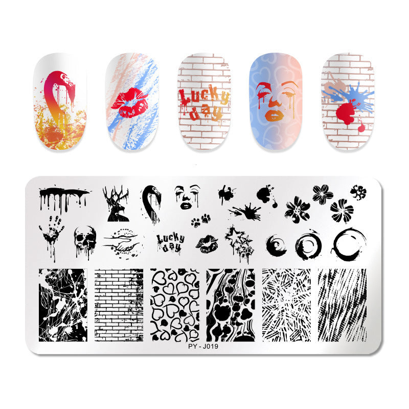 JMT-426378 Manicure Stainless Steel Nail Art Printing Plate with Transfer Technique