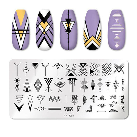 JMT-426378 Manicure Stainless Steel Nail Art Printing Plate with Transfer Technique