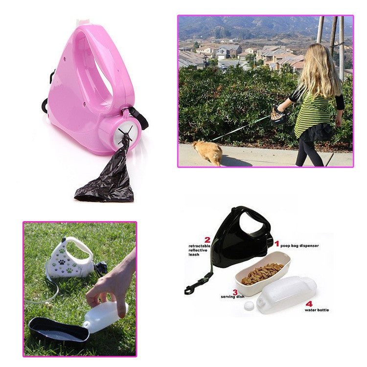 JMT-426570 Automatic Telescopic Four-in-One Traction Rope with Reflective Safety Features