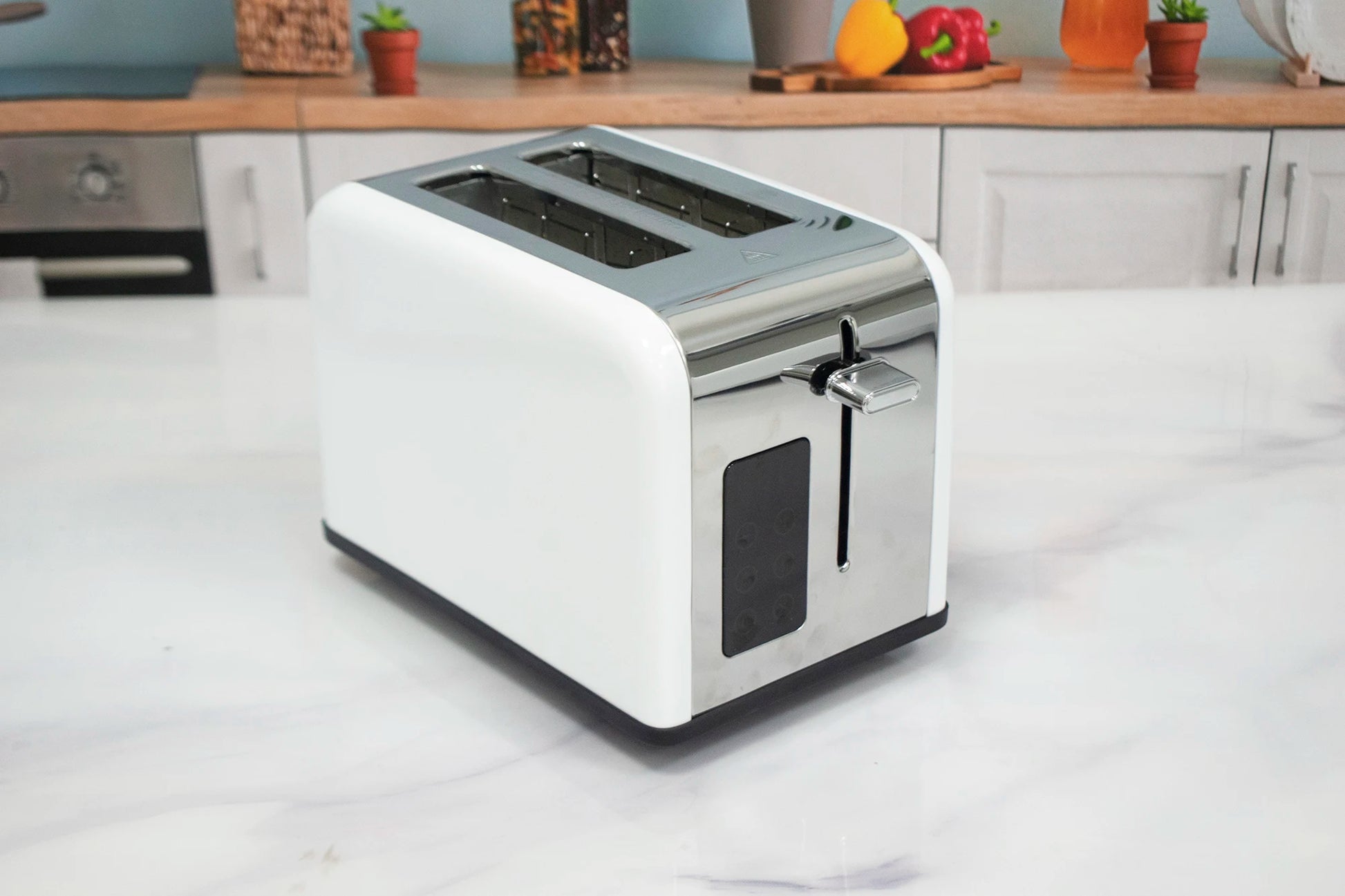JMT-426890 Smart Touch Screen LED Display 2-Slice Electric Toaster with Dust Cover for Perfect Breakfast Toasting
