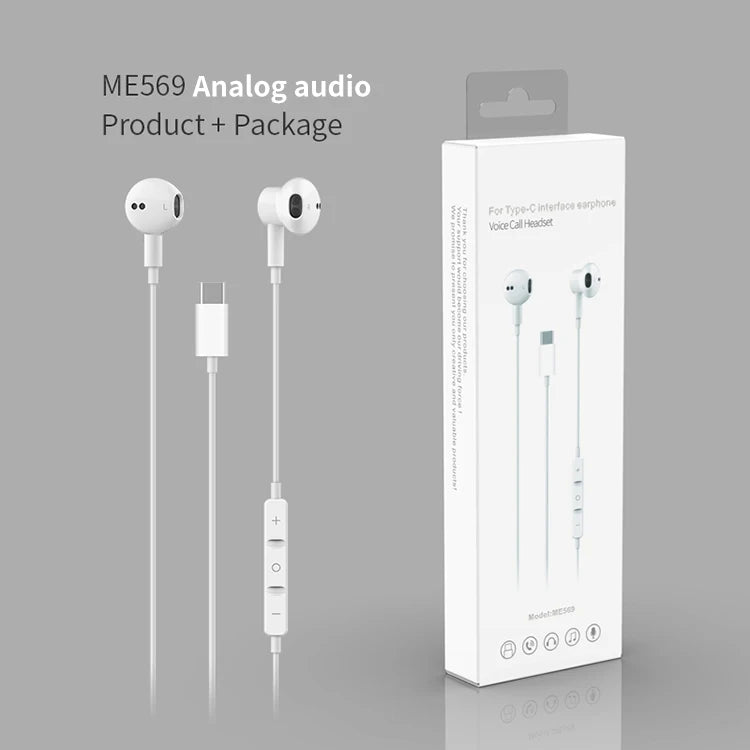 JMT-426890 USB Type-C Stereo In-Ear Headphones with Noise Cancelling and Magnetic Design