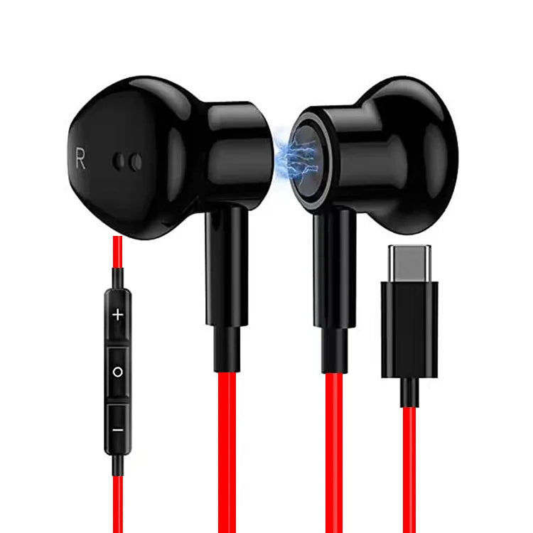 JMT-426890 USB Type-C Stereo In-Ear Headphones with Noise Cancelling and Magnetic Design