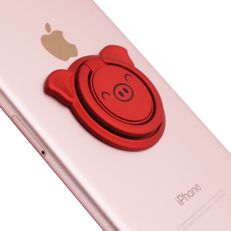 JMT-427082 Piglet Phone Ring Holder with Anti-Slip Design - ABS Plastic & Zinc Alloy Construction