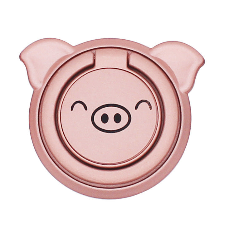 JMT-427082 Piglet Phone Ring Holder with Anti-Slip Design - ABS Plastic & Zinc Alloy Construction