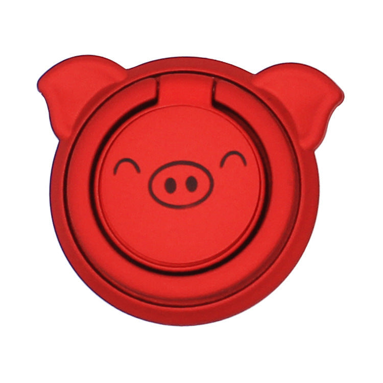 JMT-427082 Piglet Phone Ring Holder with Anti-Slip Design - ABS Plastic & Zinc Alloy Construction