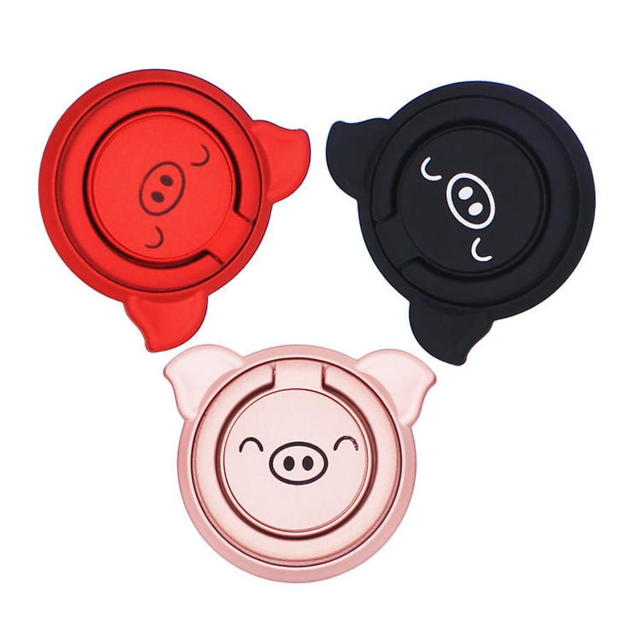 JMT-427082 Piglet Phone Ring Holder with Anti-Slip Design - ABS Plastic & Zinc Alloy Construction